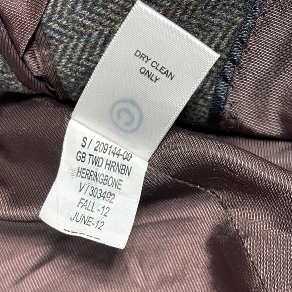 Banana Republic Wool Blend Tweed Herringbone Blazer Sport Coat w/Elbow Patch 44R - Picture 9 of 15
